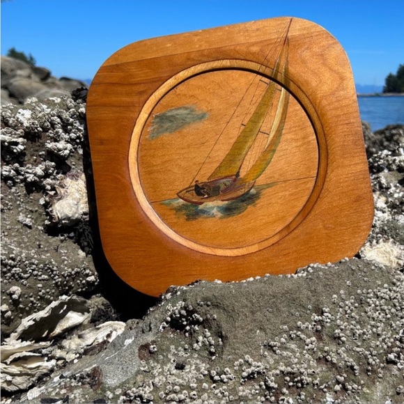 Boat Painting on Wood - Picture 4 of 4